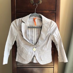 BCBG pinstripe cotton blazer